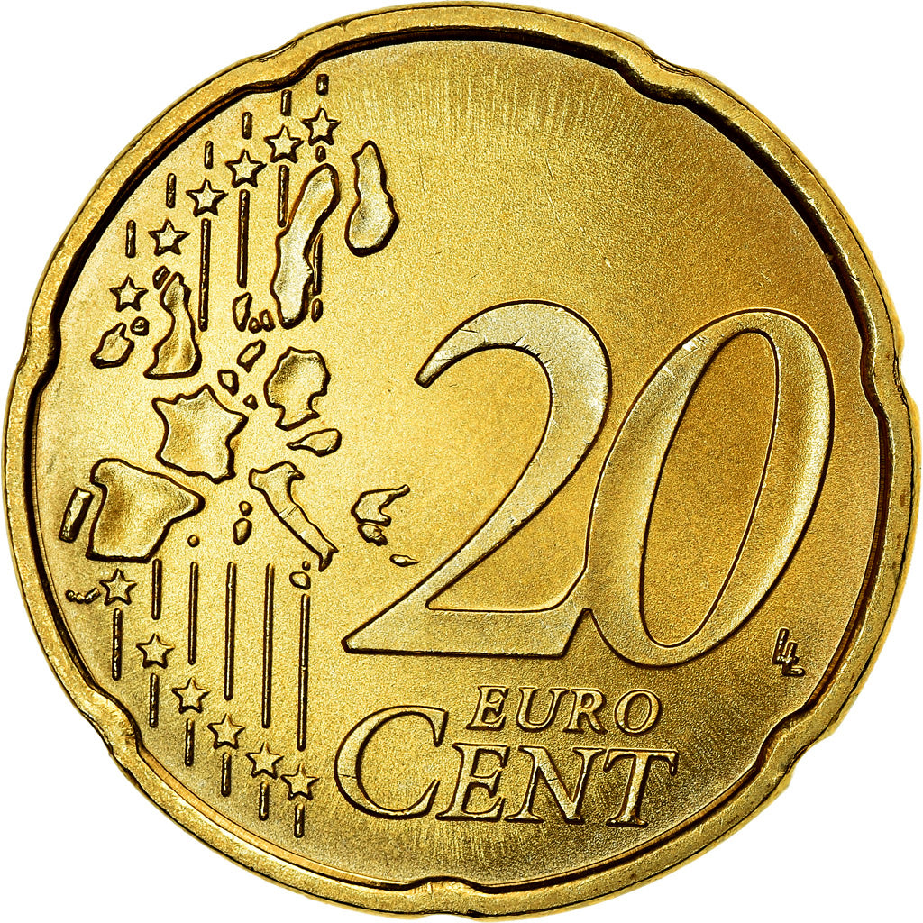 Bundesrepublik Deutschland, 20 Euro Cent, 2004, VZ, Messing, KM:211