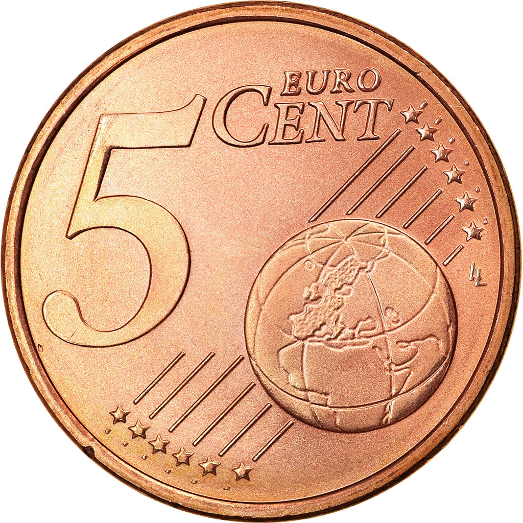 GERMANY - FEDERAL REPUBLIC, 5 Euro Cent, 2005, AU(55-58), Copper Plated Steel