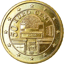 Austria, 50 Euro Cent, 2005, AU(55-58), Brass, KM:3087