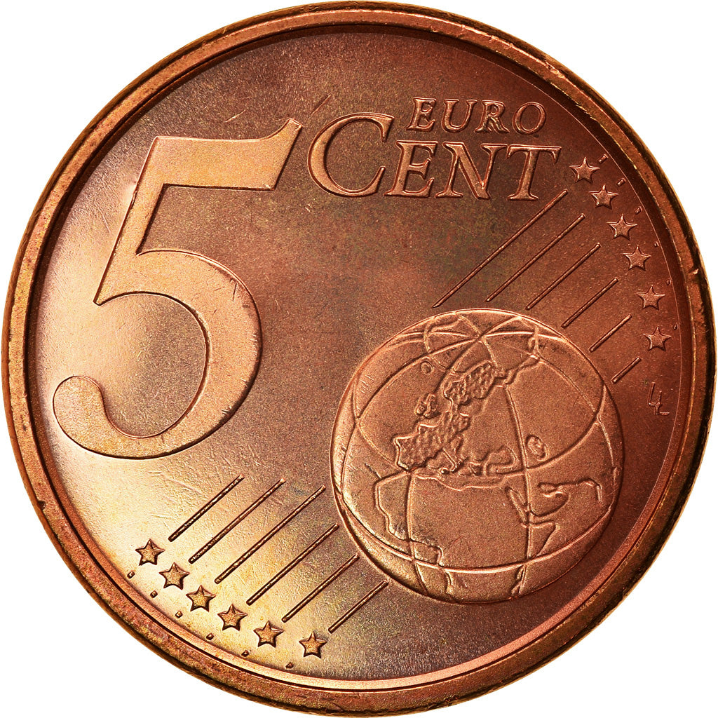 España, 5 Euro Cent, 2004, EBC, Cobre chapado en acero, KM:1042