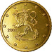 Finlandia, 50 Euro Cent, 2002, SPL-, Ottone, KM:103