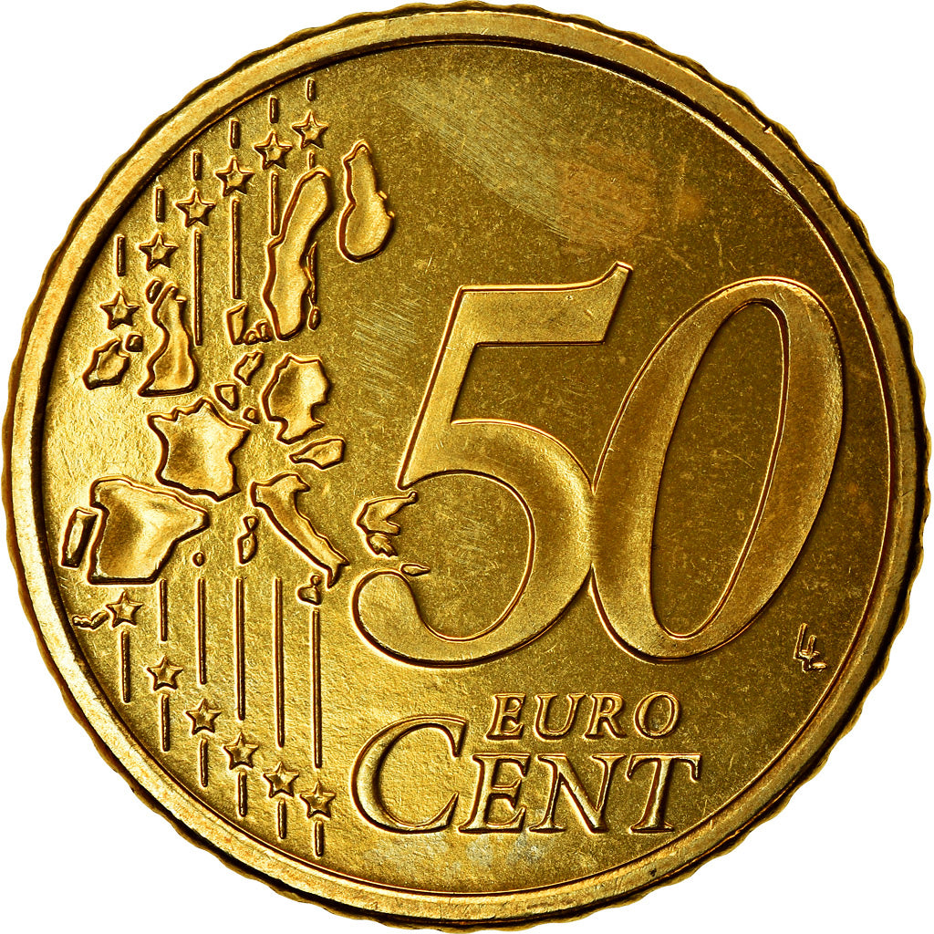 Finlandia, 50 Euro Cent, 2002, SPL-, Ottone, KM:103