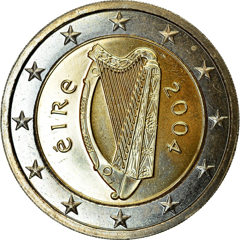 IRELAND REPUBLIC, 2 Euro, 2004, VZ, Bi-Metallic, KM:39