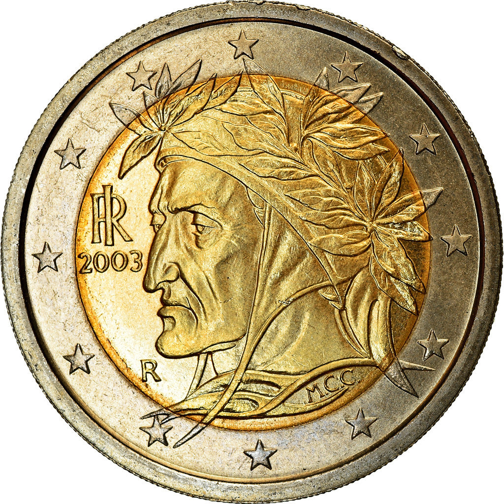 Itália, 2 Euro, 2003, AU(55-58), Bimetálico, KM:217