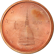 Italy, 2 Euro Cent, 2002, AU(55-58), Copper Plated Steel, KM:211