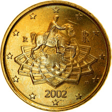 Italy, 50 Euro Cent, 2002, AU(55-58), Brass, KM:215
