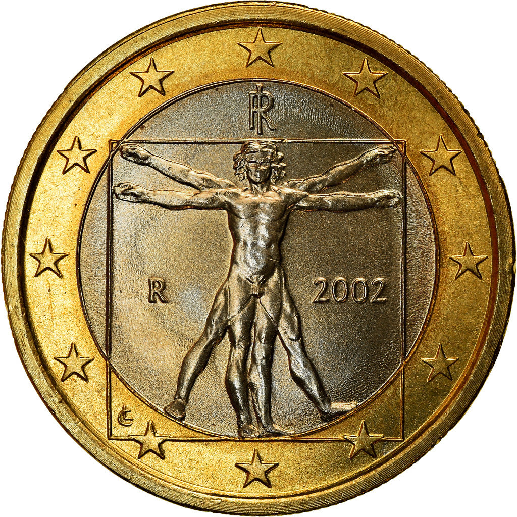 Italy, Euro, 2002, AU(55-58), Bi-Metallic, KM:216