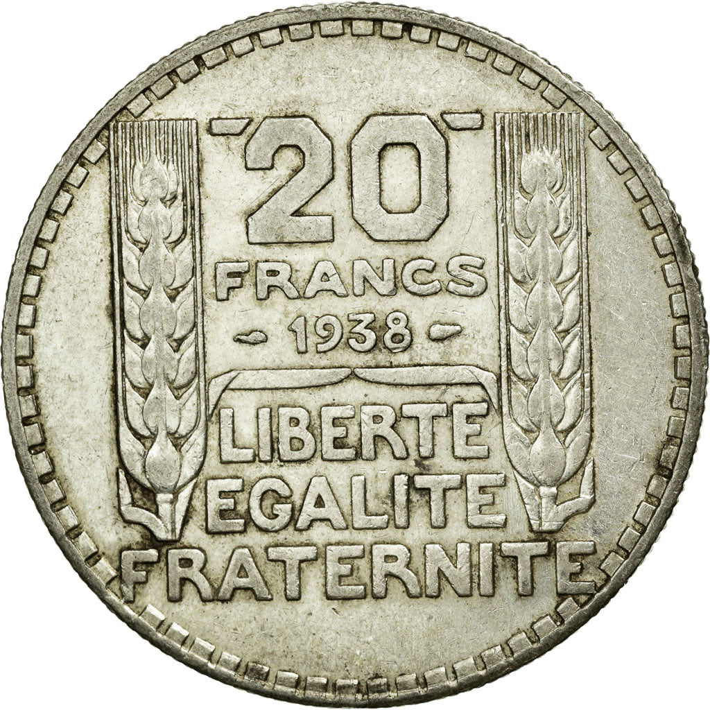 Monnaie, France, Turin, 20 Francs, 1938, TTB+, Argent, KM:879, Gadoury:852