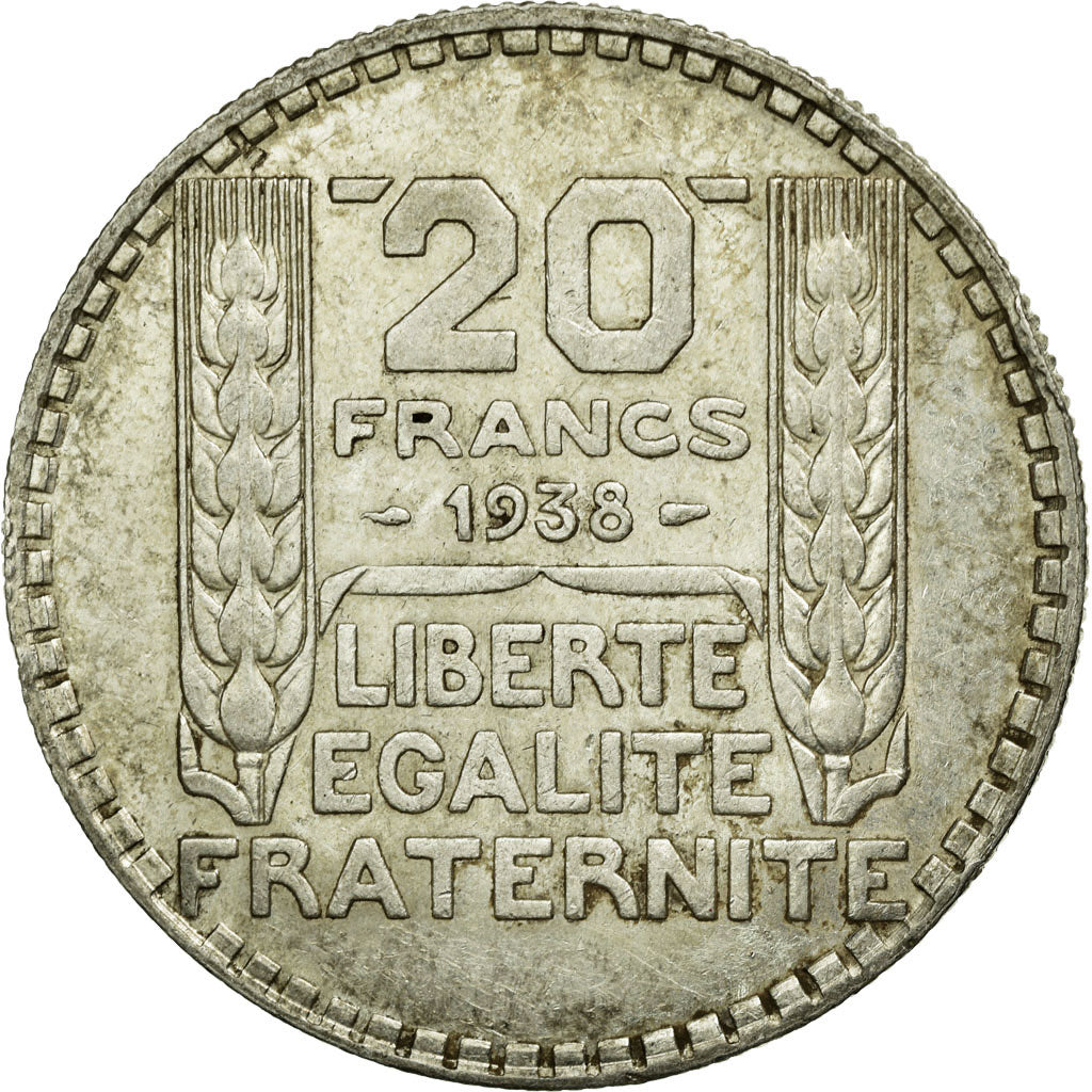 Monnaie, France, Turin, 20 Francs, 1938, TTB+, Argent, KM:879, Gadoury:852