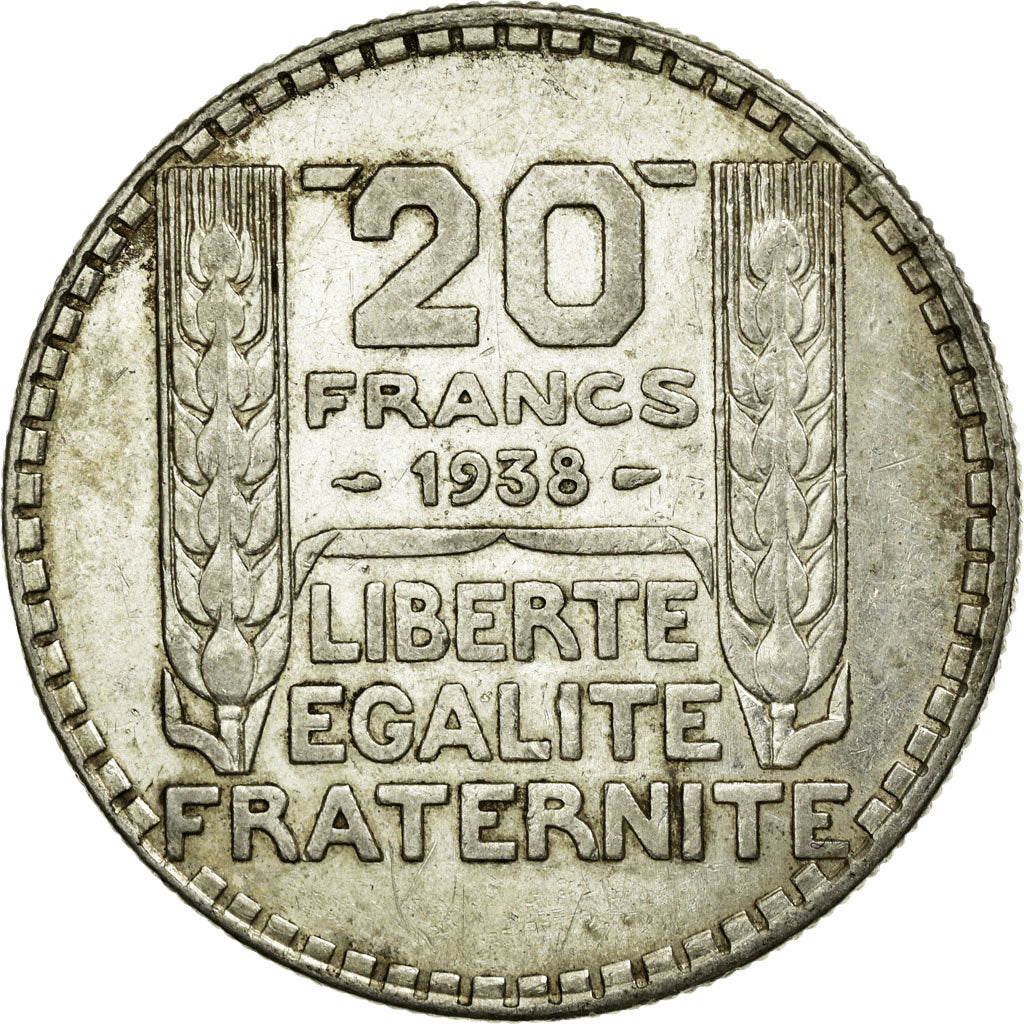 Coin, France, Turin, 20 Francs, 1938, AU(50-53), Silver, KM:879, Gadoury:852