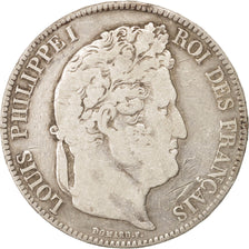 Coin, France, Louis-Philippe, 5 Francs, 1834, Rouen, VF(20-25), Silver