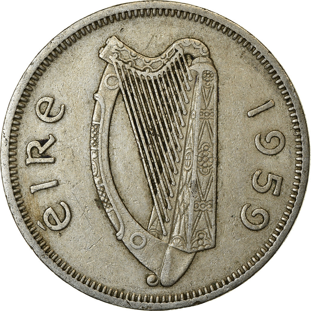 Moneda, REPÚBLICA DE IRLANDA, Florin, 1959, MBC, Cobre - níquel, KM:15a