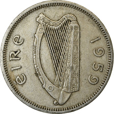 Moneda, REPÚBLICA DE IRLANDA, Florin, 1959, MBC, Cobre - níquel, KM:15a