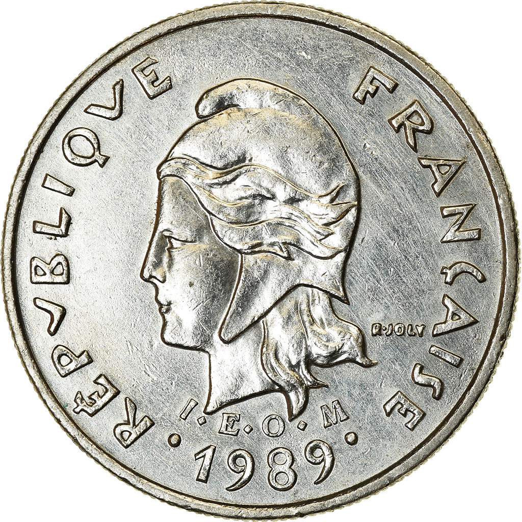Münze, Neukaledonien, 10 Francs, 1989, Paris, SS, Nickel, KM:11