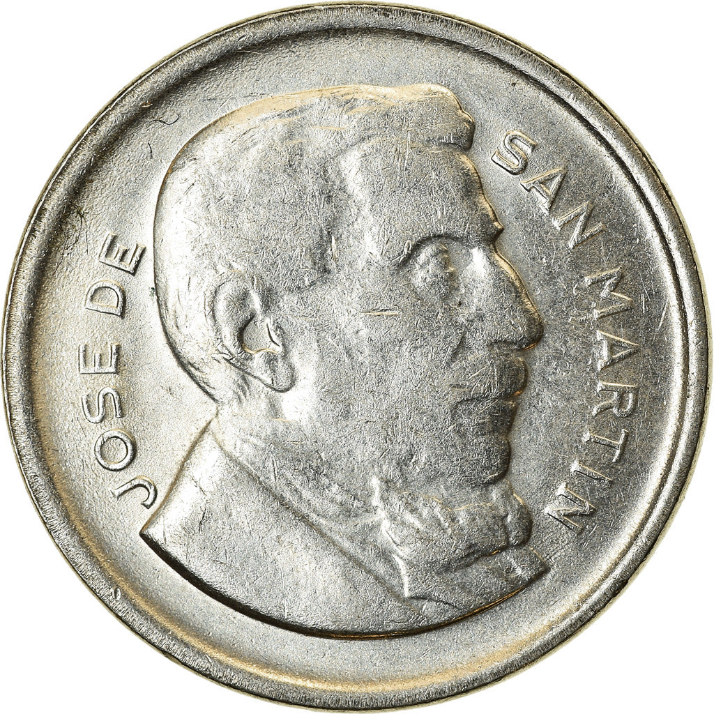 Coin, Argentina, 50 Centavos, 1953, EF(40-45), Nickel Clad Steel, KM:49