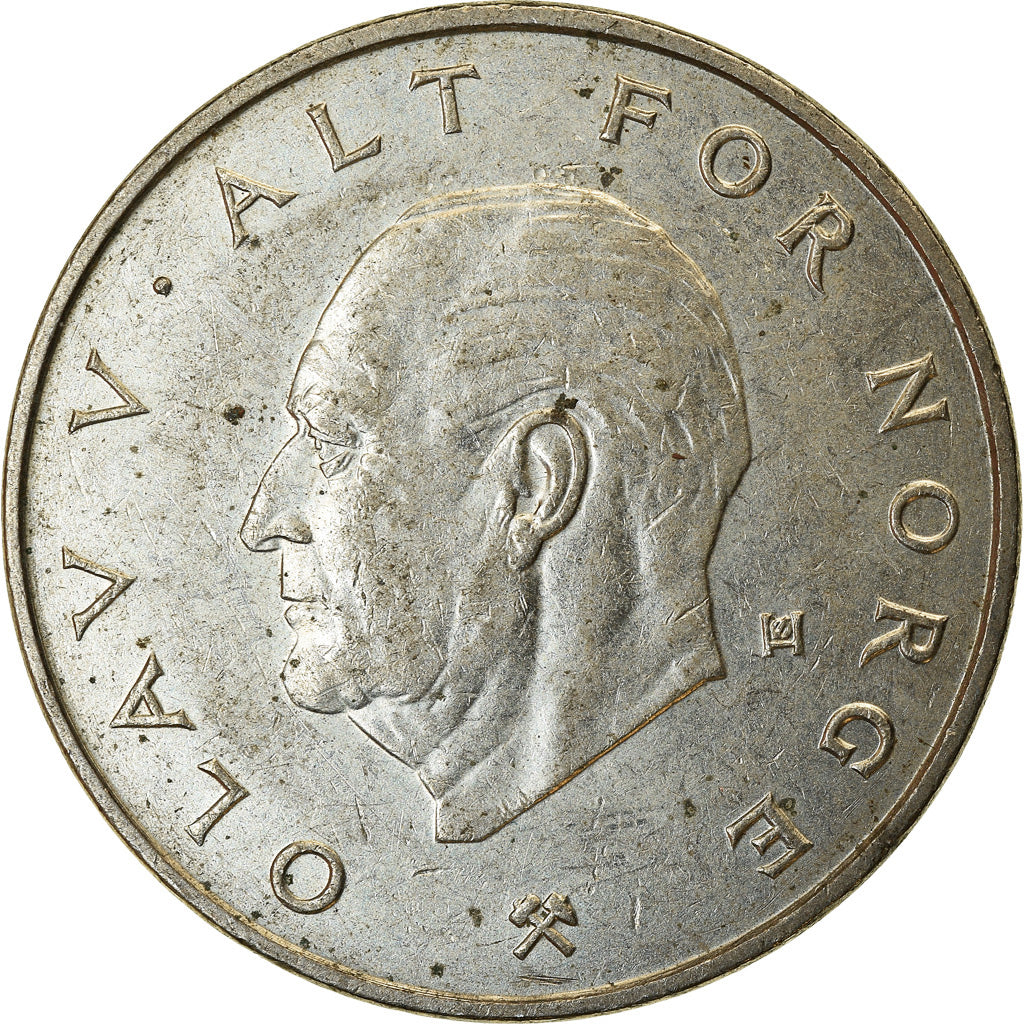 Munten, Noorwegen, Olav V, Krone, 1987, ZF, Copper-nickel, KM:419