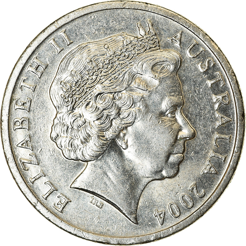 Moneda, Australia, Elizabeth II, 10 Cents, 2004, MBC, Cobre - níquel, KM:402