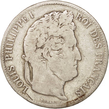 FRANCE, Louis-Philippe, 5 Francs, 1832, Toulouse, KM #749.9, F(12-15), Silver,..