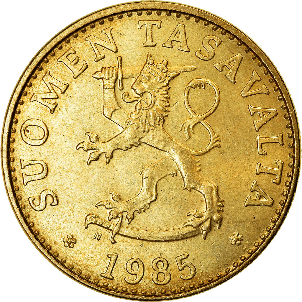Moneta, Finlandia, 50 Penniä, 1985, EF(40-45), Aluminium-Brąz, KM:48
