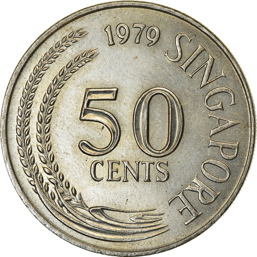 Coin, Singapore, 50 Cents, 1979, Singapore Mint, EF(40-45), Copper-nickel, KM:5