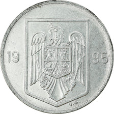Moneda, Rumanía, 10 Lei, 1995, MBC, Níquel recubierto de acero, KM:116