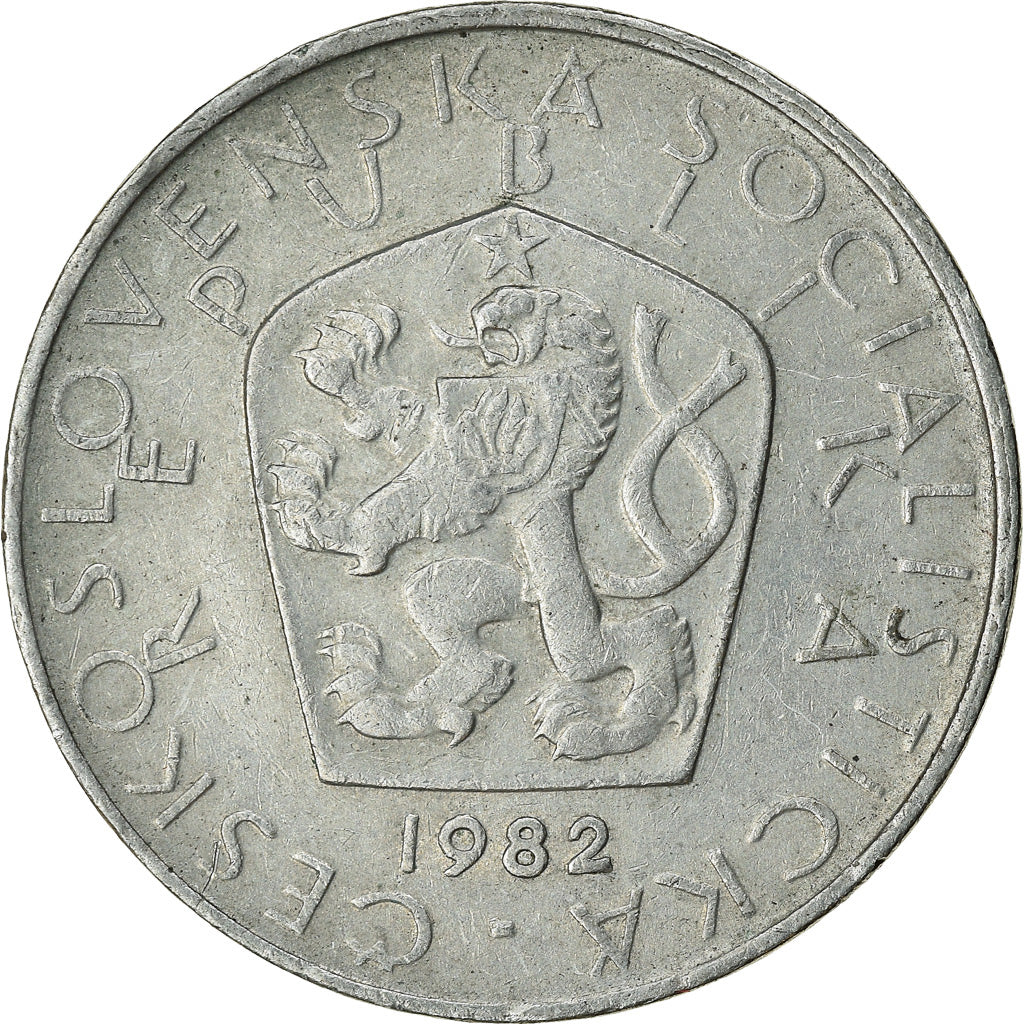 Moneda, Checoslovaquia, 5 Korun, 1982, MBC, Cobre - níquel, KM:60