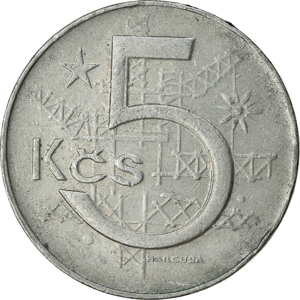 Moneda, Checoslovaquia, 5 Korun, 1982, MBC, Cobre - níquel, KM:60