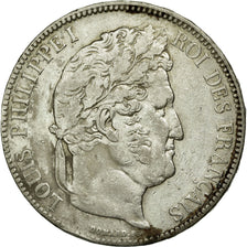 Coin, France, Louis-Philippe, 5 Francs, 1837, Paris, VF(20-25), Silver