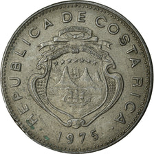 Moneta, Costa Rica, 50 Centimos, 1975, EF(40-45), Miedź-Nikiel, KM:189.2