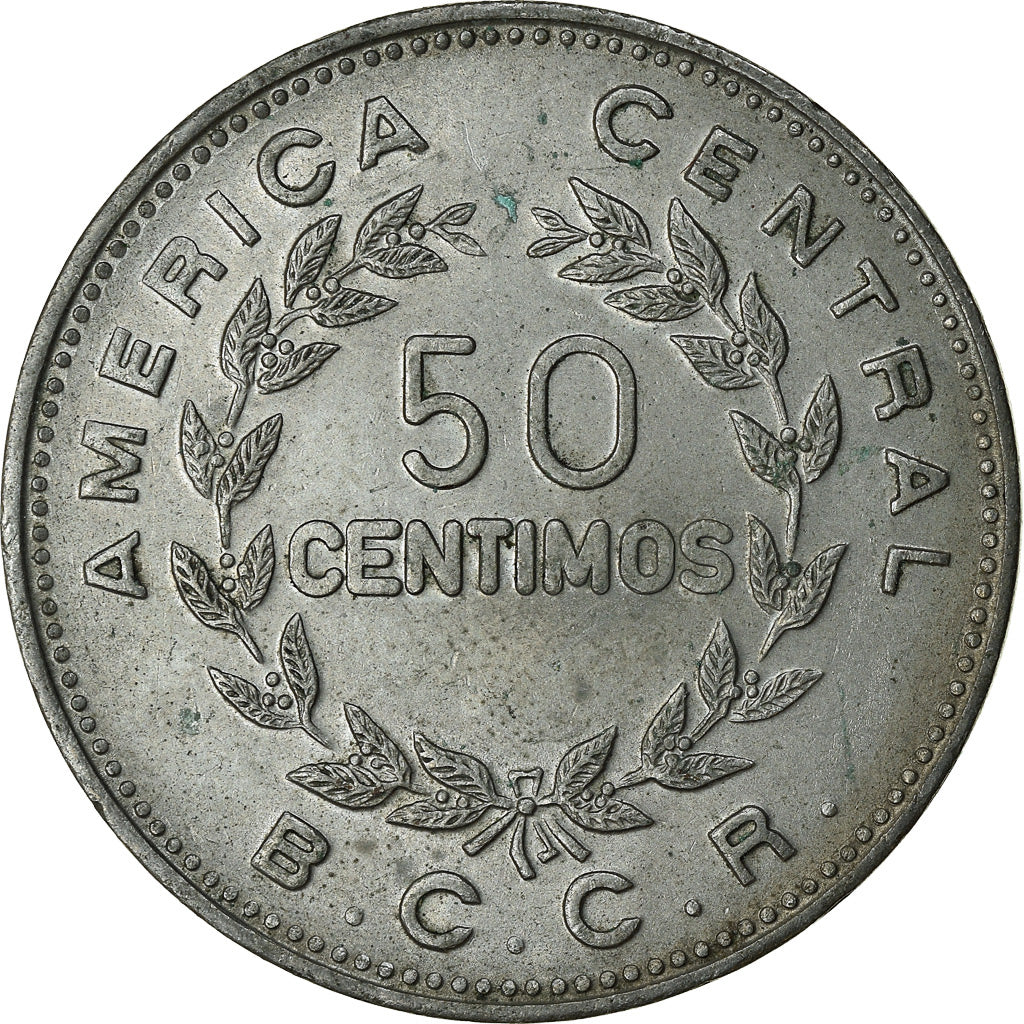 Moneda, Costa Rica, 50 Centimos, 1975, MBC, Cobre - níquel, KM:189.2