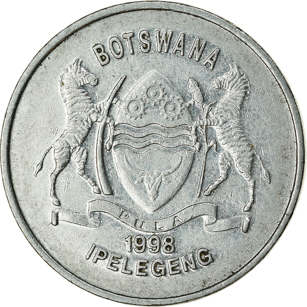 Münze, Botswana, 50 Thebe, 1998, British Royal Mint, SS, Nickel plated steel