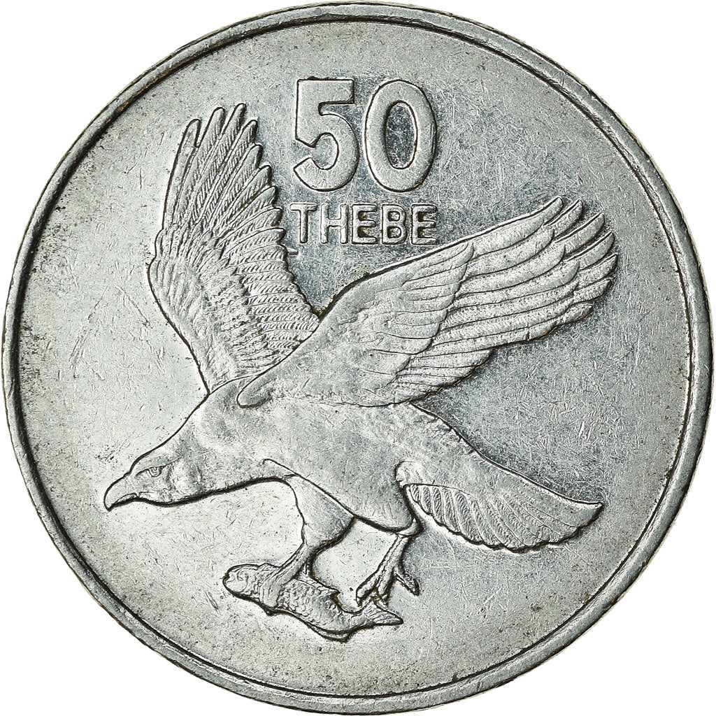 Münze, Botswana, 50 Thebe, 1998, British Royal Mint, SS, Nickel plated steel