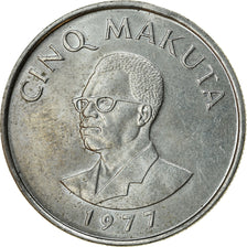 Münze, Zaire, 5 Makuta, 1977, SS, Copper-nickel, KM:12