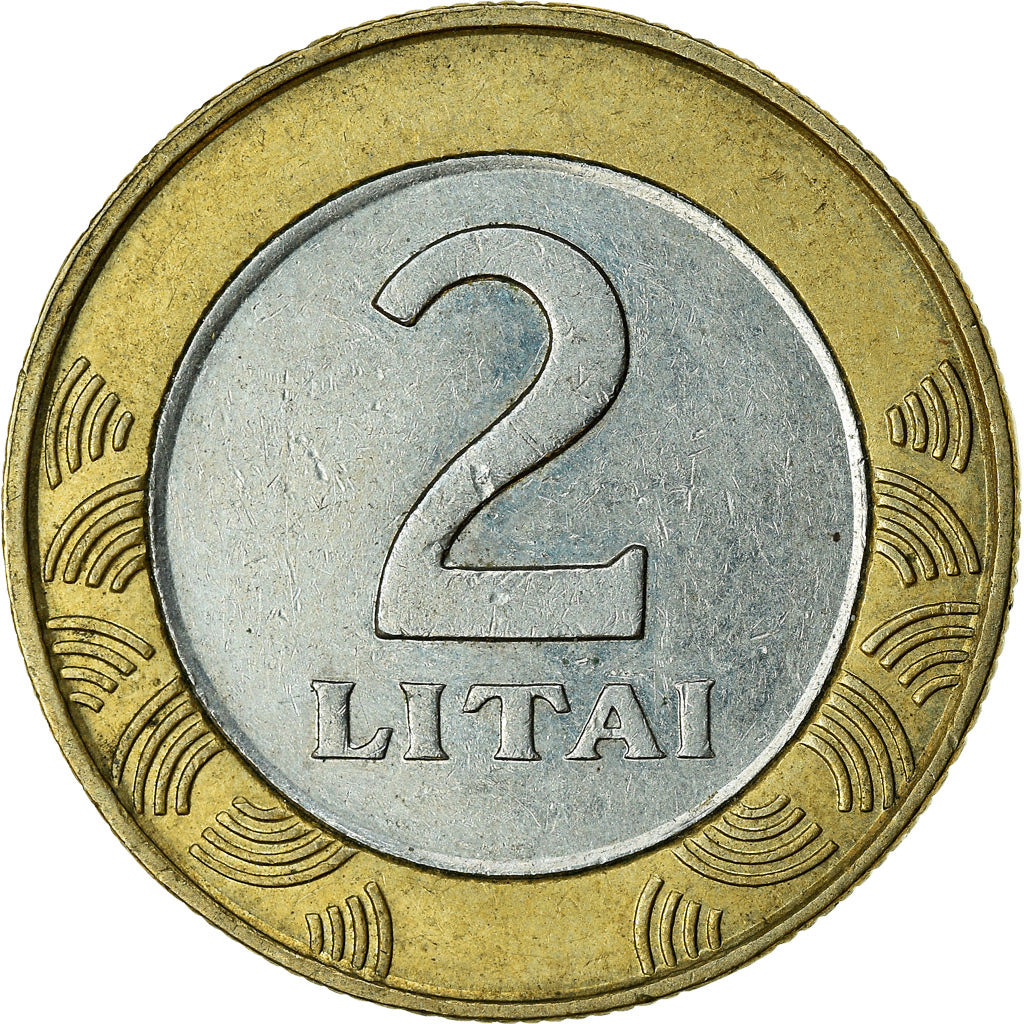 Coin, Lithuania, 2 Litai, 2001, EF(40-45), Bi-Metallic, KM:112