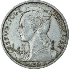 Moneta, Madagascar, 5 Francs, 1953, Paris, BB, Alluminio, KM:5