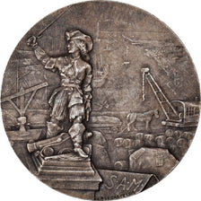 France, Medal, Manutention du Port de Dunkerque, Wagons sur Voie Ferrée