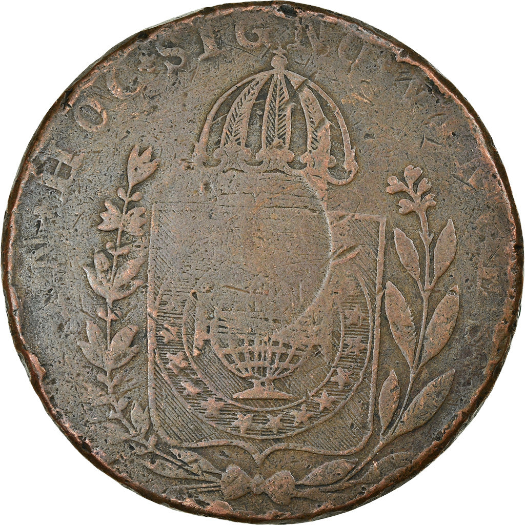 Monnaie, Brésil, 40 Reis, 1829, Bahia, B, Cuivre, KM:444.1