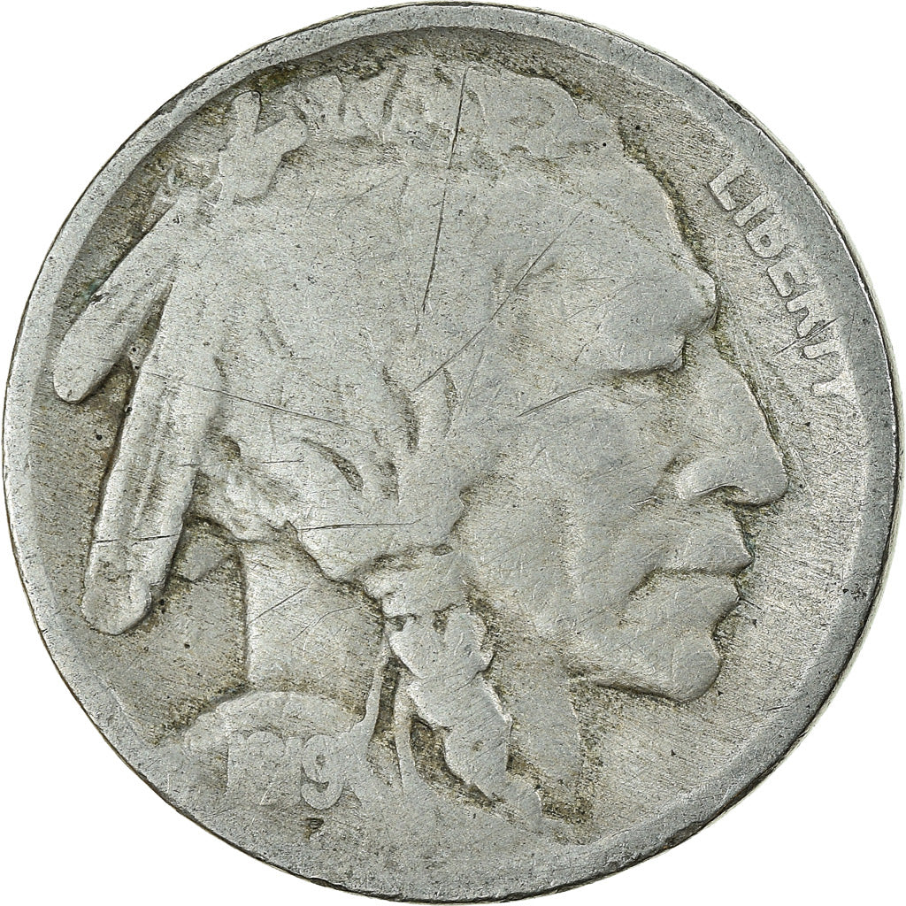 Münze, Vereinigte Staaten, Buffalo Nickel, 5 Cents, 1919, U.S. Mint