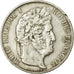 Moneda, Francia, Louis-Philippe, 5 Francs, 1847, Paris, BC+, Plata, KM:749.1