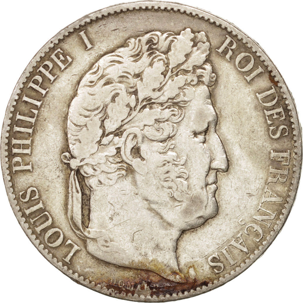 FRANCE, Louis-Philippe, 5 Francs, 1848, Paris, KM #749.1, VF(30-35), Silver,...