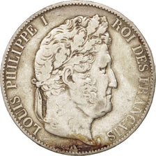 FRANCE, Louis-Philippe, 5 Francs, 1848, Paris, KM #749.1, VF(30-35), Silver,...
