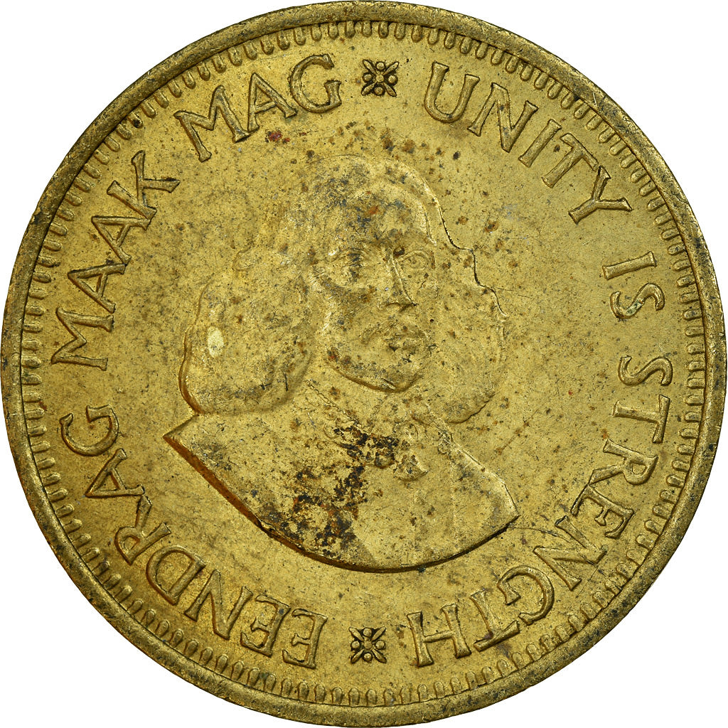 Moneta, Sudafrica, 1/2 Cent, 1961, BB, Ottone, KM:56