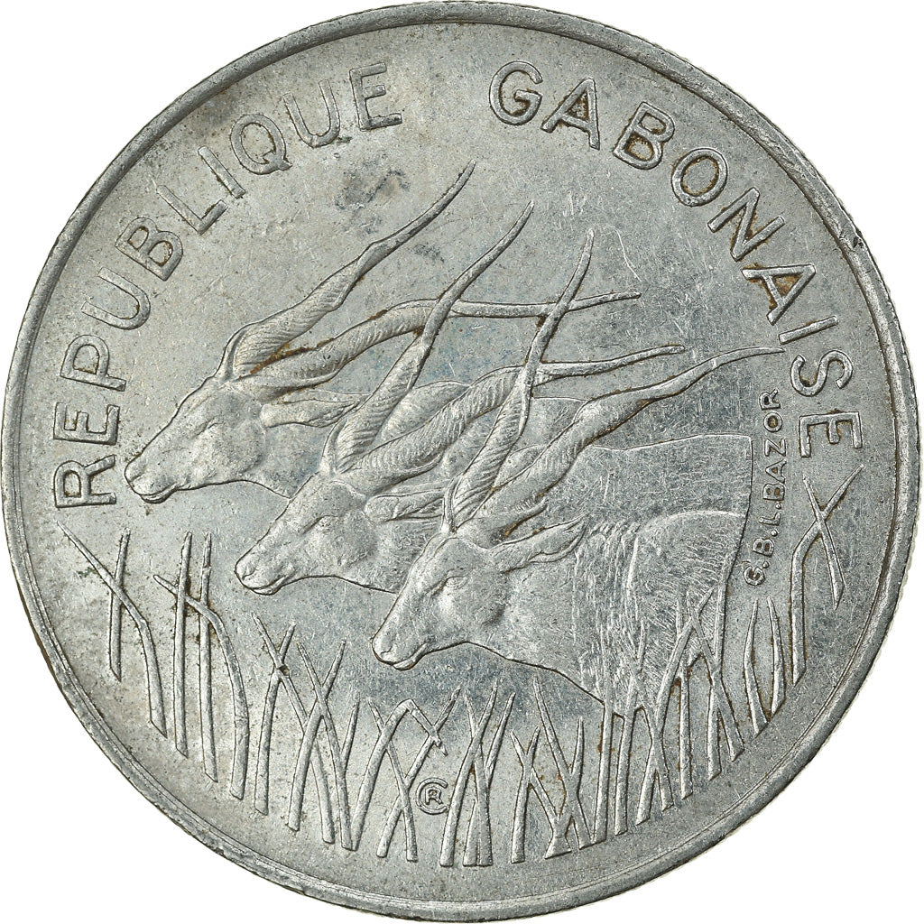 Münze, Gabun, 100 Francs, 1975, Paris, SS, Nickel, KM:13