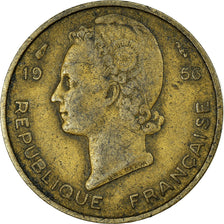 Moneda, África oriental francesa, 5 Francs, 1956, BC+, Aluminio - bronce, KM:5