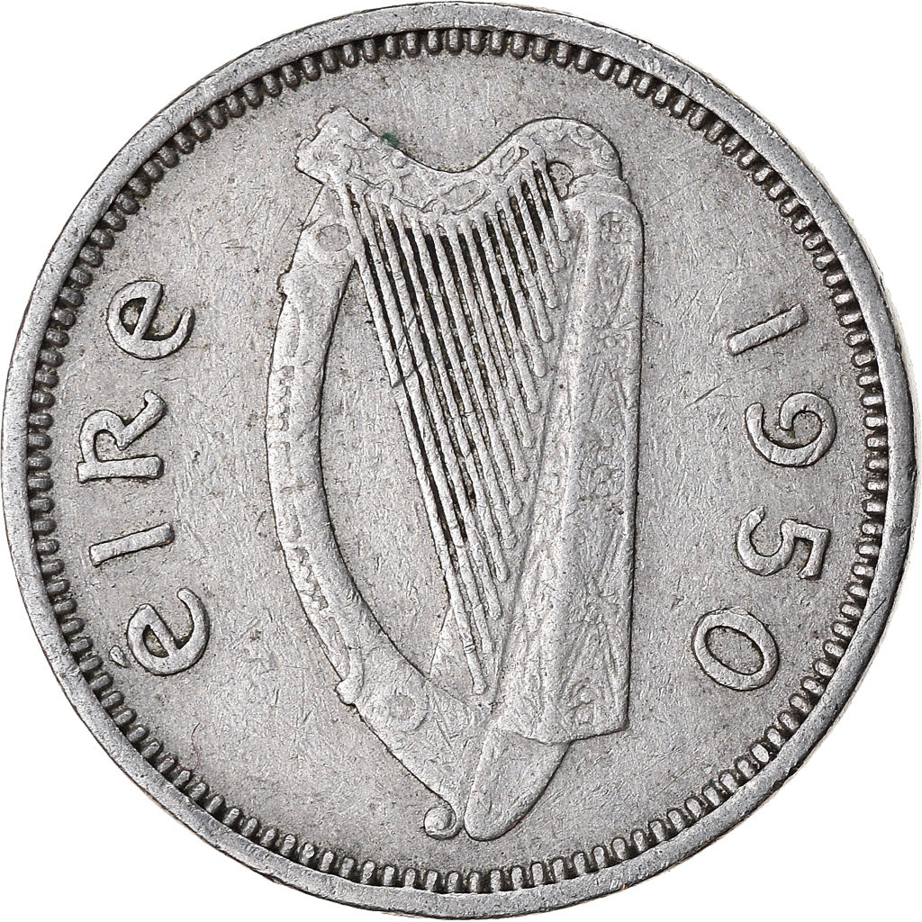 Coin, IRELAND REPUBLIC, 3 Pence, 1950, EF(40-45), Copper-nickel, KM:12a
