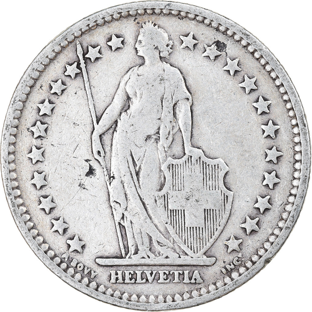Coin, Switzerland, 2 Francs, 1905, Bern, VF(20-25), Silver, KM:21