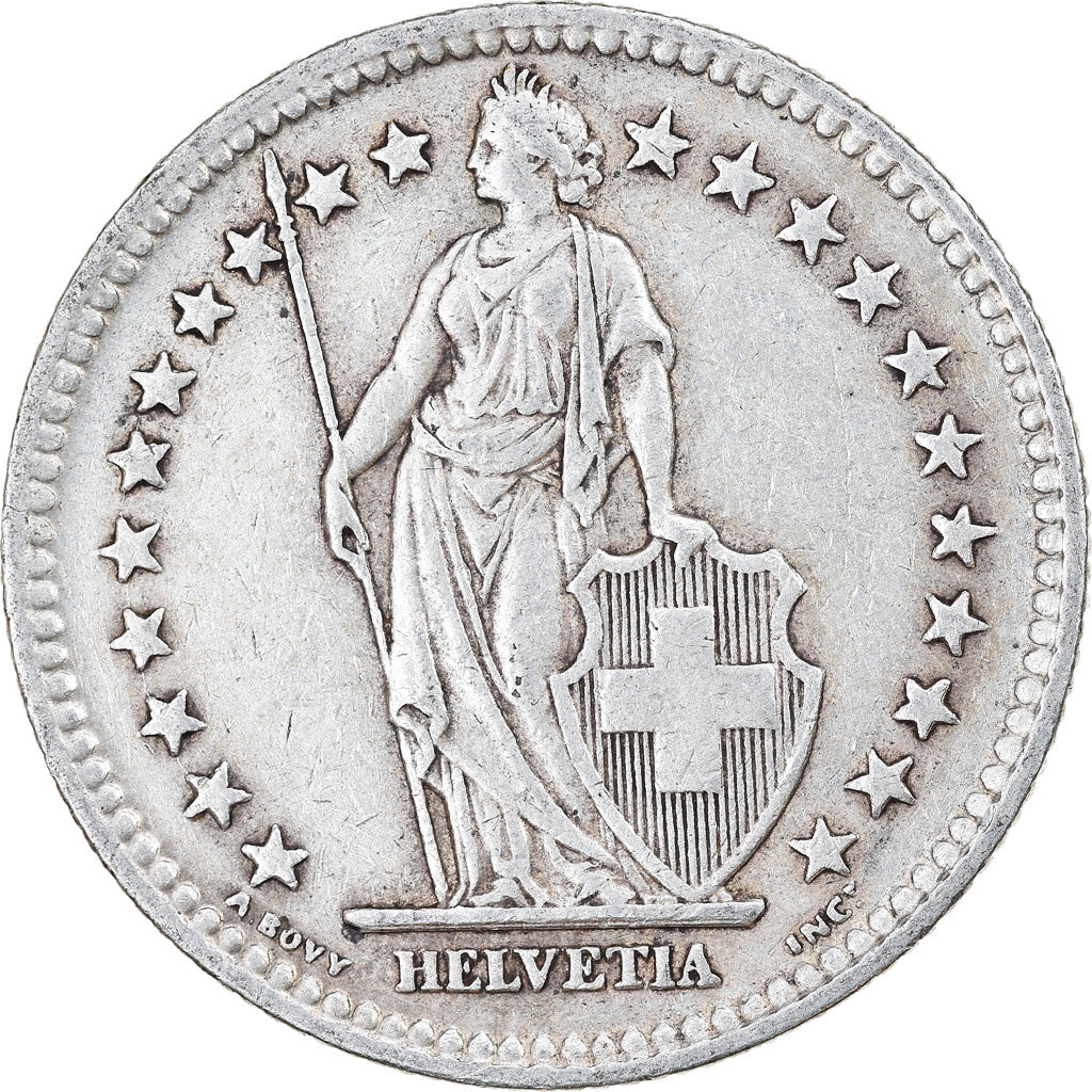 Coin, Switzerland, 2 Francs, 1944, Bern, EF(40-45), Silver, KM:21