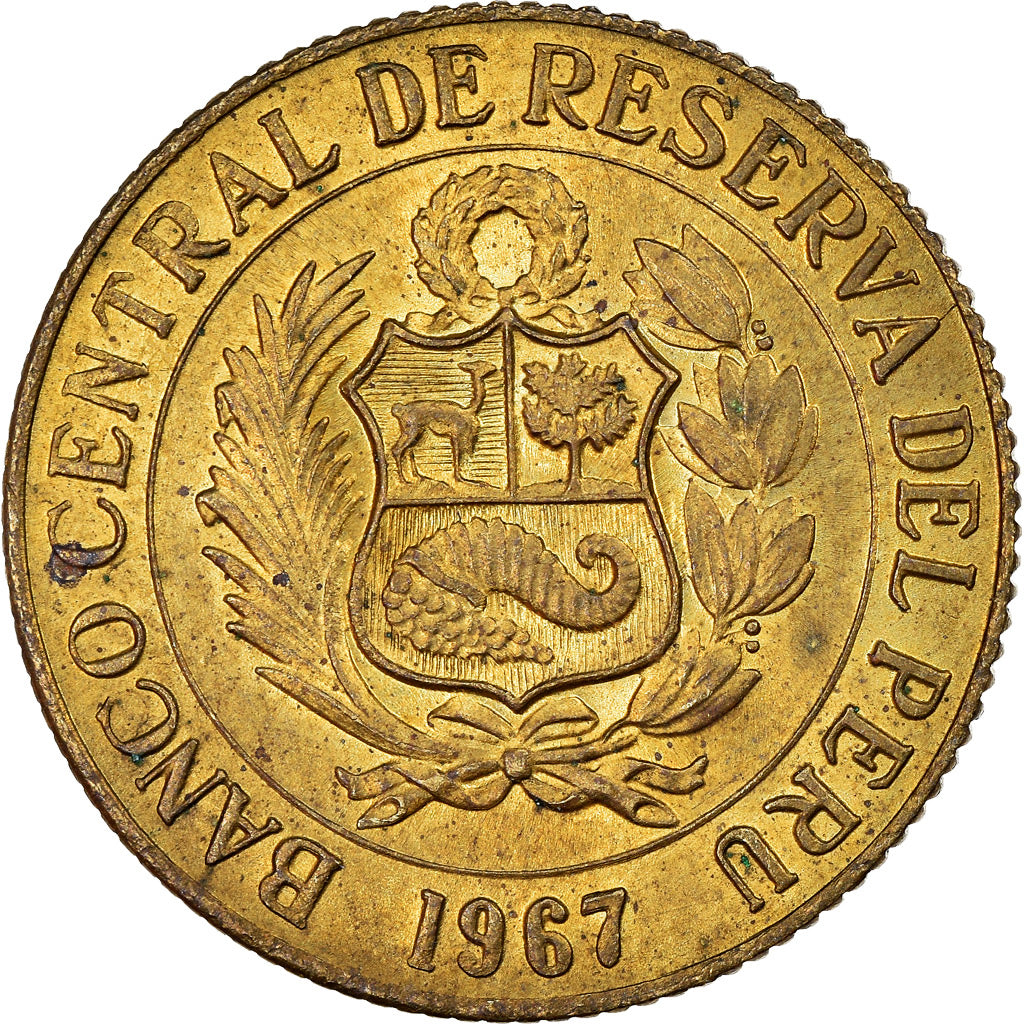 Moneta, Perù, 1/2 Sol, 1967, BB, Ottone, KM:247