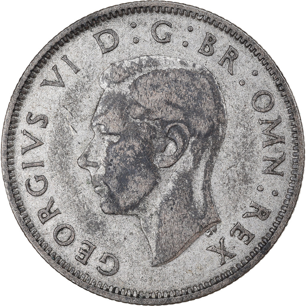 Monnaie, Grande-Bretagne, George VI, Florin, Two Shillings, 1941, TB+, Argent