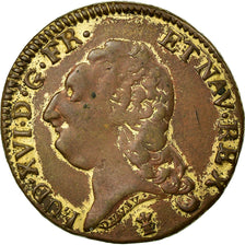 Moneta, Francia, Louis d'Or, 1780, Lille, BB, Rame, Gadoury:361
